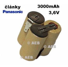 Baterie do vysavače AEG 520103 -  3.6V 3000mAh 3.6V Ni-MH Panasonic