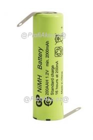 Baterie GP AA, 1,2V 2000mAh, NI-MH GP200AAH - vývody Z