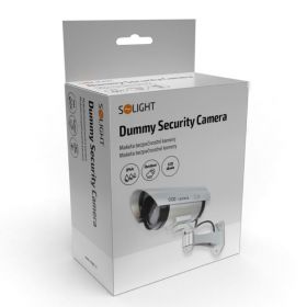 Solight maketa bezpečnostní kamery, na stěnu, LED dioda, 2 x AA