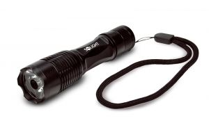 Solight kovová svítilna malá, 1W LED, černá, 1x AA