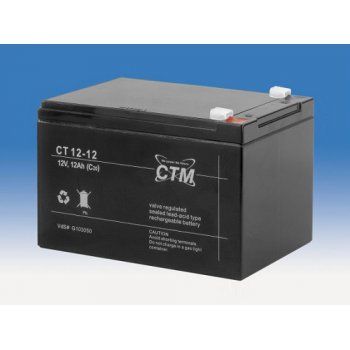 Olověný akumulátor CTM 12V 12Ah faston F2-6,3mm CTM Components GmbH, Německo