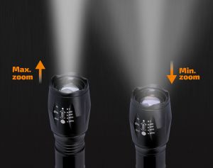 Solight nabíjecí LED svítilna, 300lm, Cree, fokus, Li-Ion, USB nabíjení, power banka