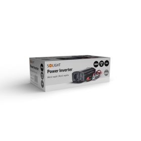 Solight invertor 12V, USB 500mA, kovový, černý, max. zatížení: 300W