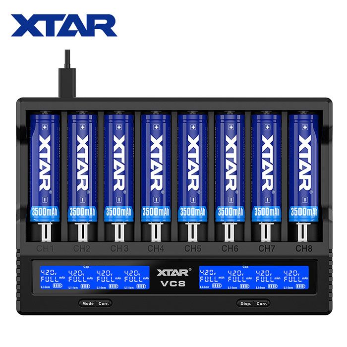 Nabíječka Xtar VC8 LCD USB pro 1 - 8 Li-Ion/Ni-MH