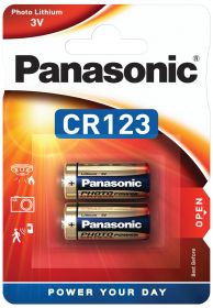 Baterie CR123A Panasonic lithium, 3V (CR17345) 2ks