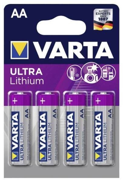 Baterie Varta Ultra Lithium AA 2900mAh 1.5 V 4ks 6106