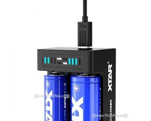 Nabíječka Xtar MC2 PLUS USB pro 2 Li-Ion akumulátory